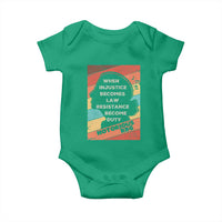 When Injustice Becomes Law Resistance Becomes Duty Baby Onesie Political Protest Feminist RGB - Wonder Print Shop