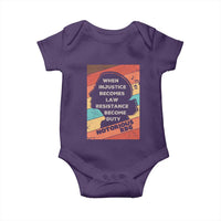 When Injustice Becomes Law Resistance Becomes Duty Baby Onesie Political Protest Feminist RGB - Wonder Print Shop