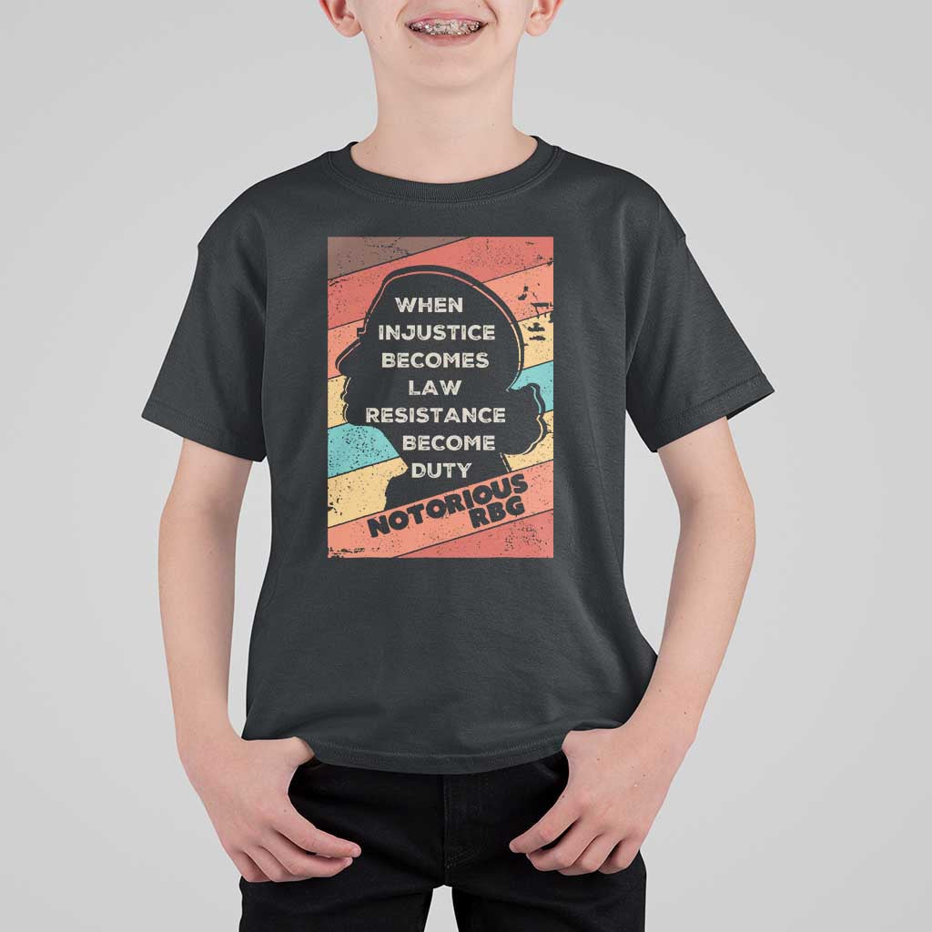 When Injustice Becomes Law Resistance Becomes Duty T Shirt For Kid Political Protest Feminist RGB - Wonder Print Shop