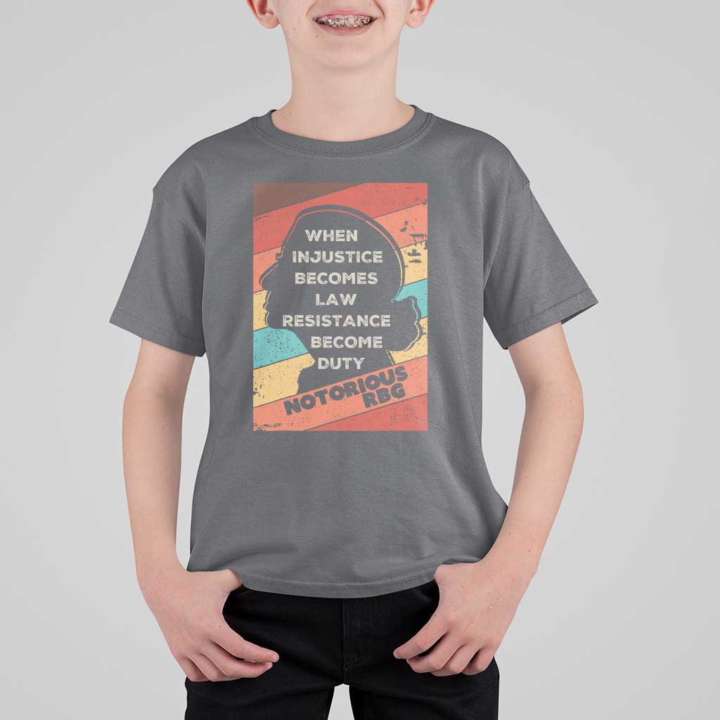 When Injustice Becomes Law Resistance Becomes Duty T Shirt For Kid Political Protest Feminist RGB - Wonder Print Shop