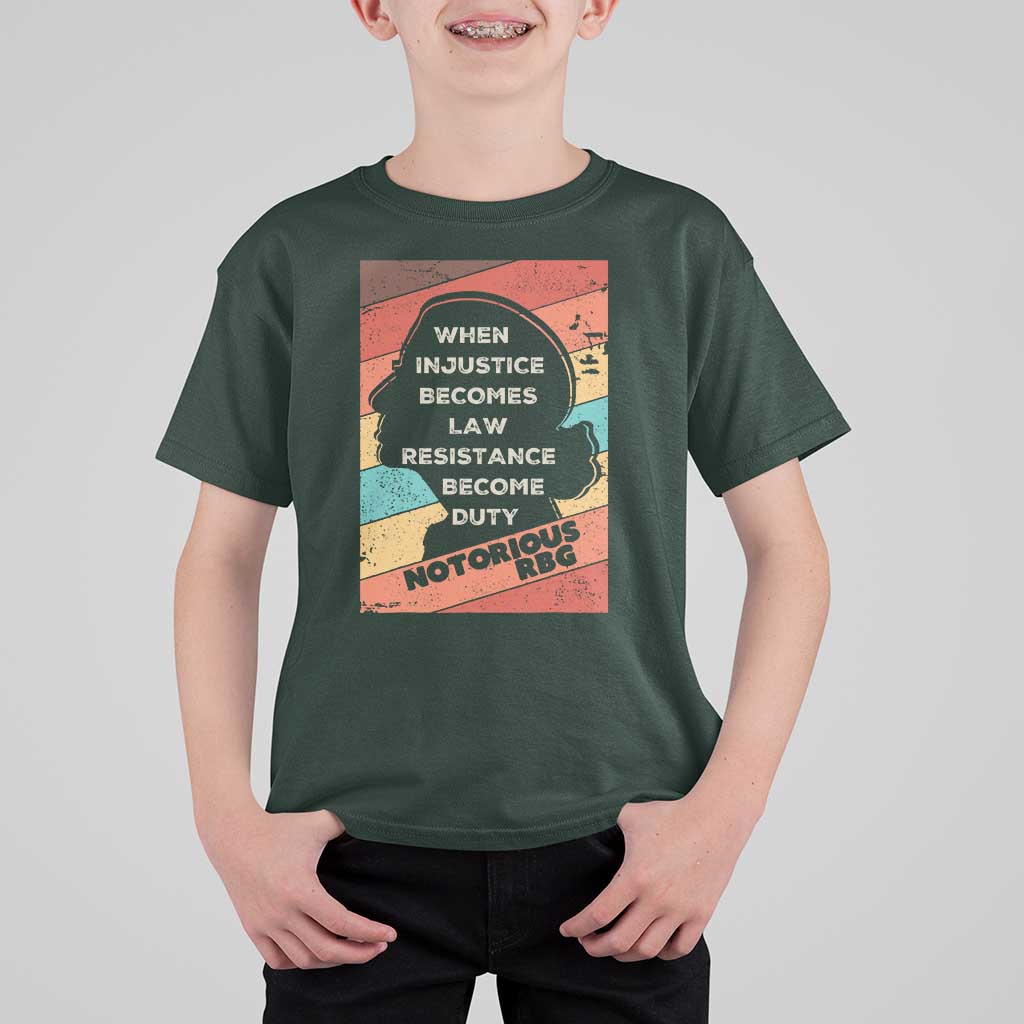 When Injustice Becomes Law Resistance Becomes Duty T Shirt For Kid Political Protest Feminist RGB - Wonder Print Shop