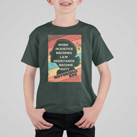 When Injustice Becomes Law Resistance Becomes Duty T Shirt For Kid Political Protest Feminist RGB - Wonder Print Shop