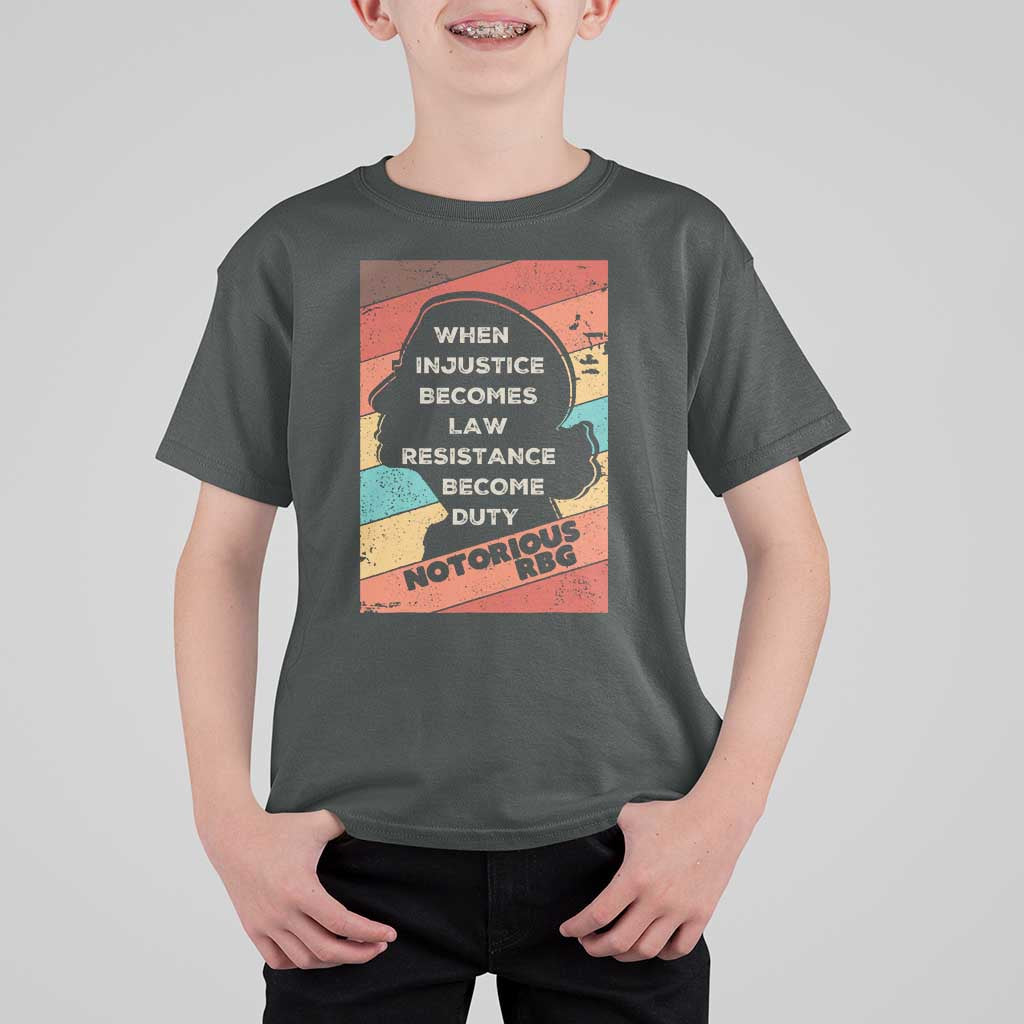 When Injustice Becomes Law Resistance Becomes Duty T Shirt For Kid Political Protest Feminist RGB - Wonder Print Shop
