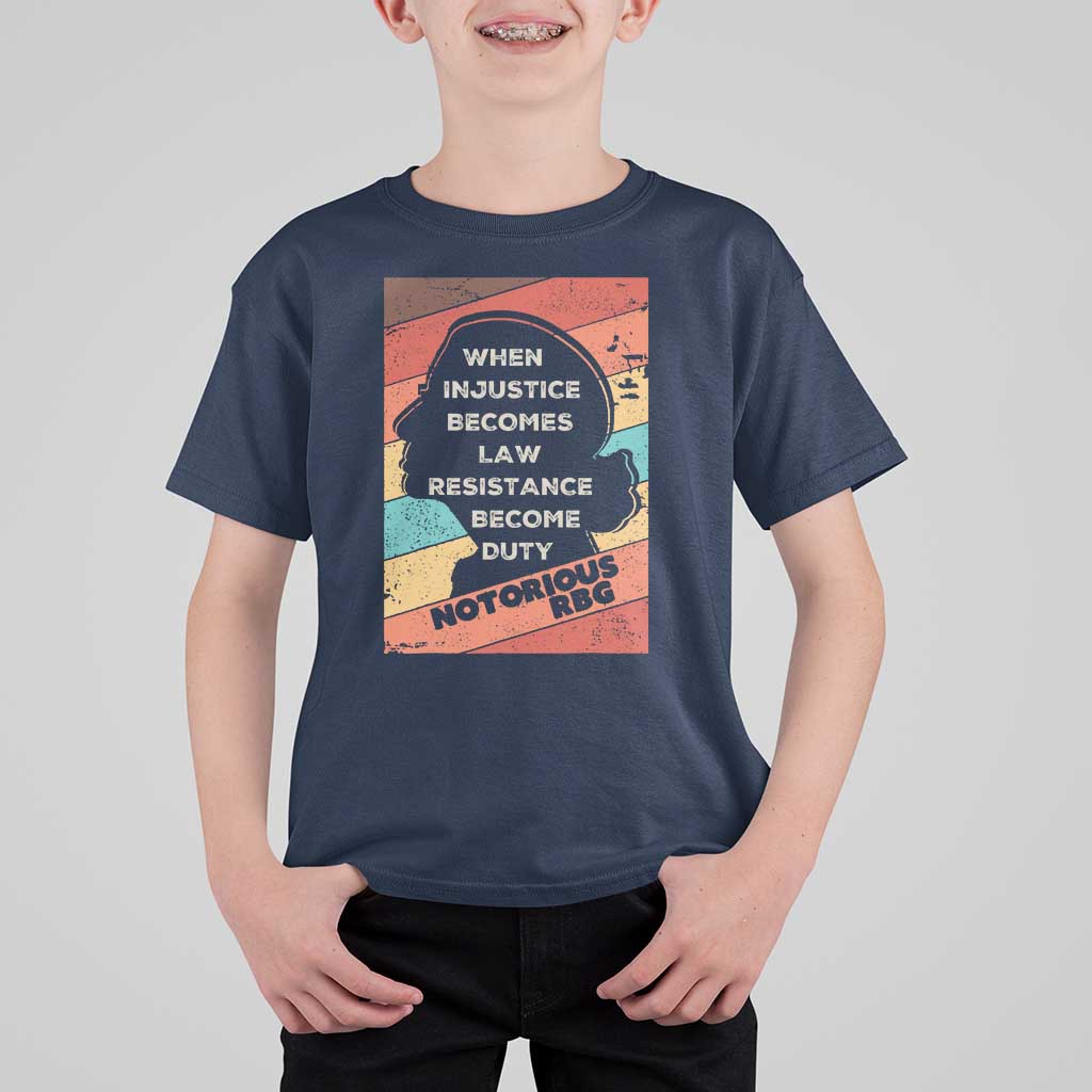 When Injustice Becomes Law Resistance Becomes Duty T Shirt For Kid Political Protest Feminist RGB - Wonder Print Shop