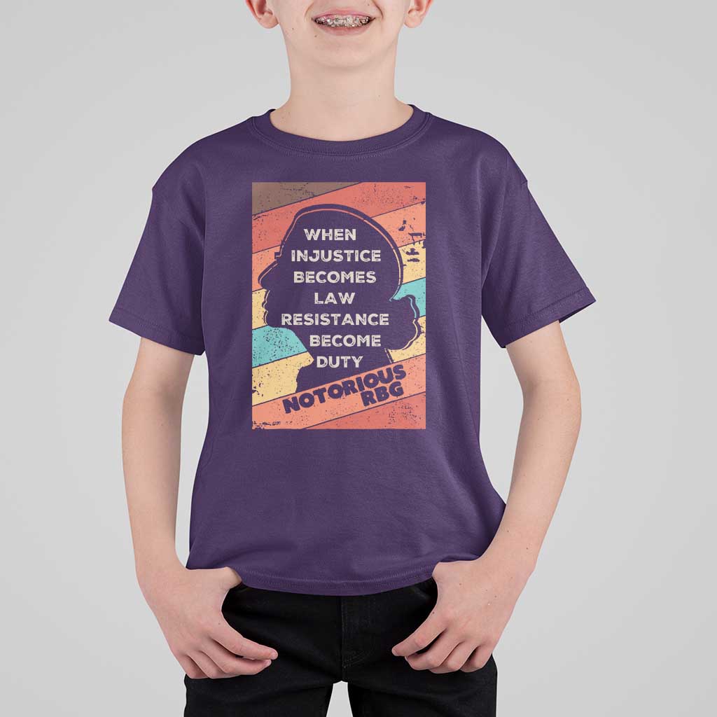 When Injustice Becomes Law Resistance Becomes Duty T Shirt For Kid Political Protest Feminist RGB - Wonder Print Shop