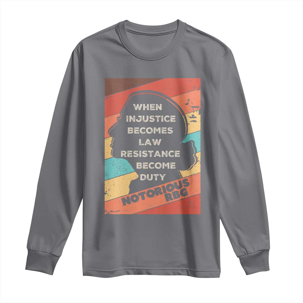 When Injustice Becomes Law Resistance Becomes Duty Long Sleeve Shirt Political Protest Feminist RGB - Wonder Print Shop