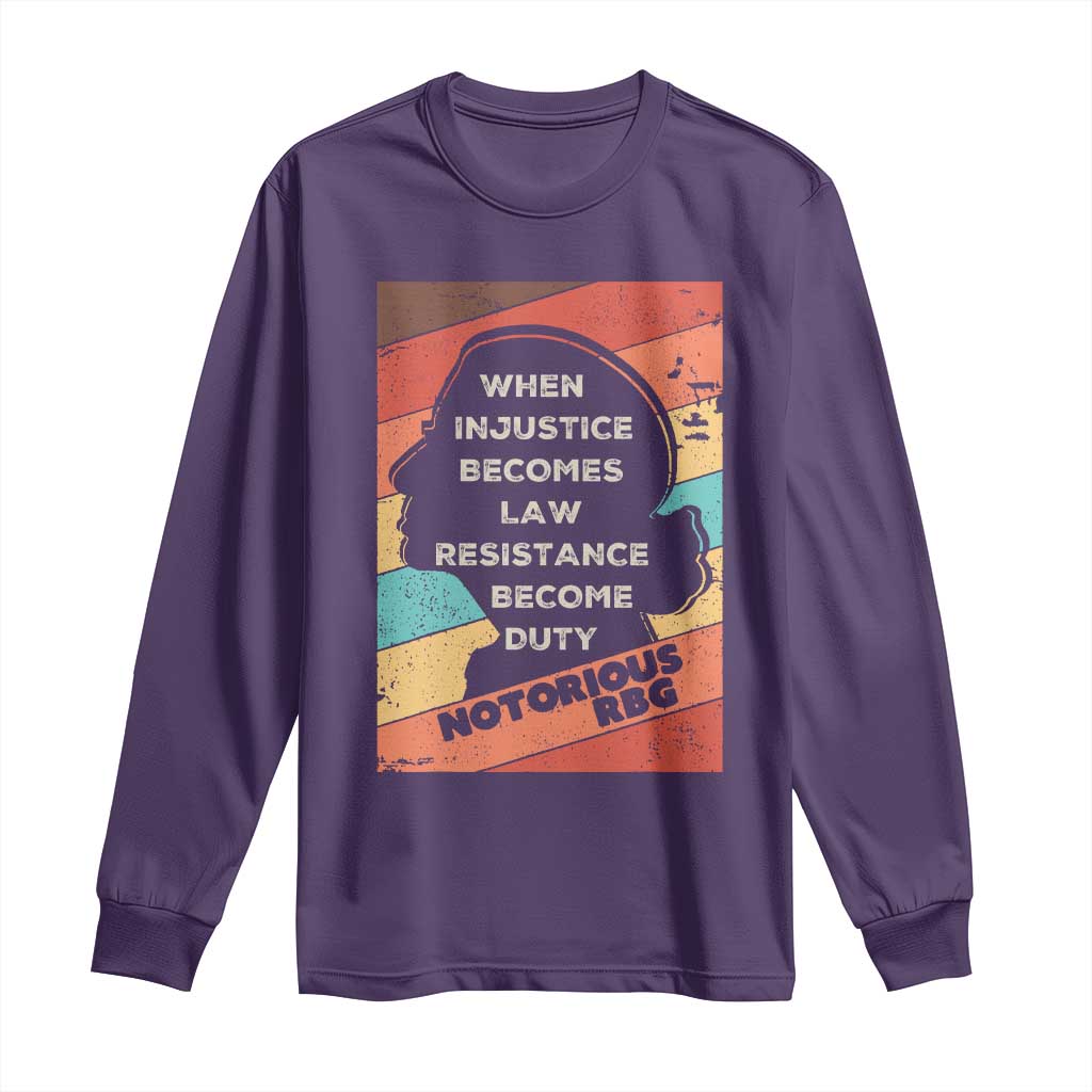 When Injustice Becomes Law Resistance Becomes Duty Long Sleeve Shirt Political Protest Feminist RGB - Wonder Print Shop