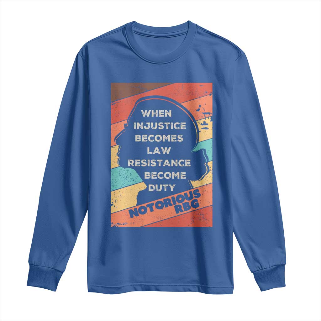 When Injustice Becomes Law Resistance Becomes Duty Long Sleeve Shirt Political Protest Feminist RGB - Wonder Print Shop