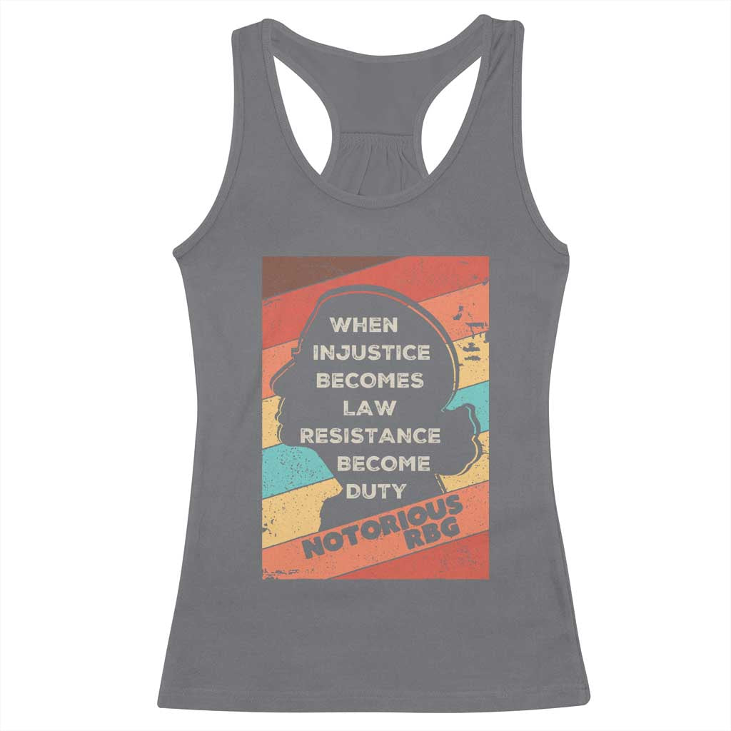When Injustice Becomes Law Resistance Becomes Duty Racerback Tank Top Political Protest Feminist RGB - Wonder Print Shop