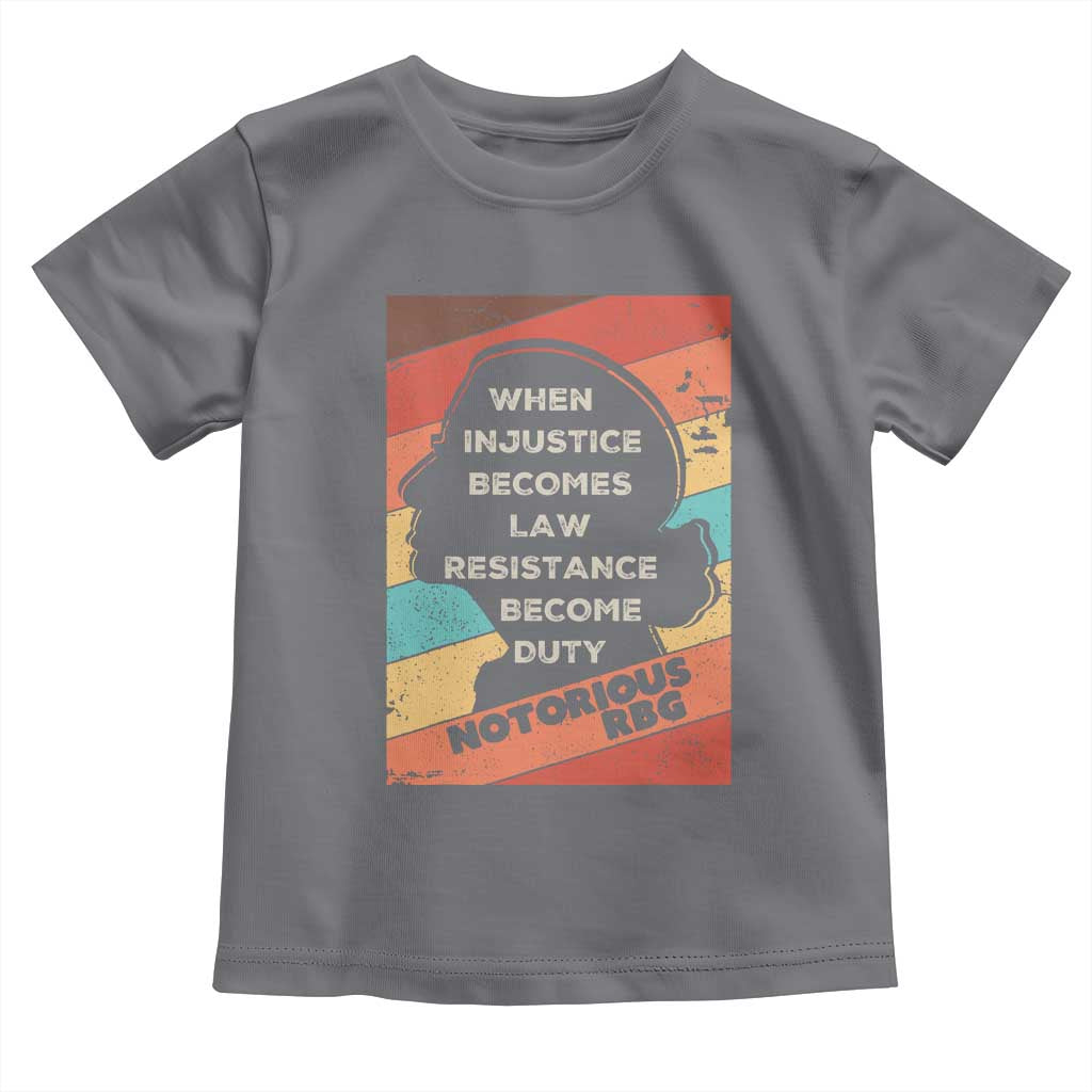 When Injustice Becomes Law Resistance Becomes Duty Toddler T Shirt Political Protest Feminist RGB - Wonder Print Shop