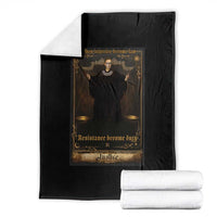 Tarot Card RBG Throw Blanket When Injustice Becomes Law Resistance Becomes Duty - Wonder Print Shop