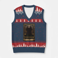 Tarot Card RBG V-Neck Knit Sweater Vest When Injustice Becomes Law Resistance Becomes Duty - Wonder Print Shop
