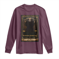 Tarot Card RBG Long Sleeve Shirt When Injustice Becomes Law Resistance Becomes Duty - Wonder Print Shop