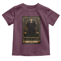Tarot Card RBG Toddler T Shirt When Injustice Becomes Law Resistance Becomes Duty - Wonder Print Shop