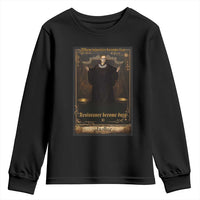 Tarot Card RBG Youth Sweatshirt When Injustice Becomes Law Resistance Becomes Duty - Wonder Print Shop