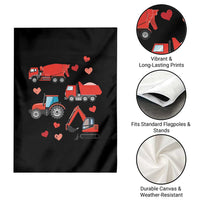 Excavator Construction Garden Flag Car Tractor Truck Lovers - Wonder Print Shop