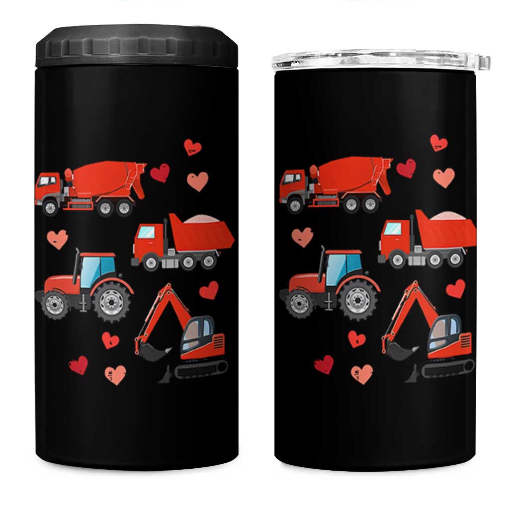 Excavator Construction 4 in 1 Can Cooler Tumbler Car Tractor Truck Lovers - Wonder Print Shop