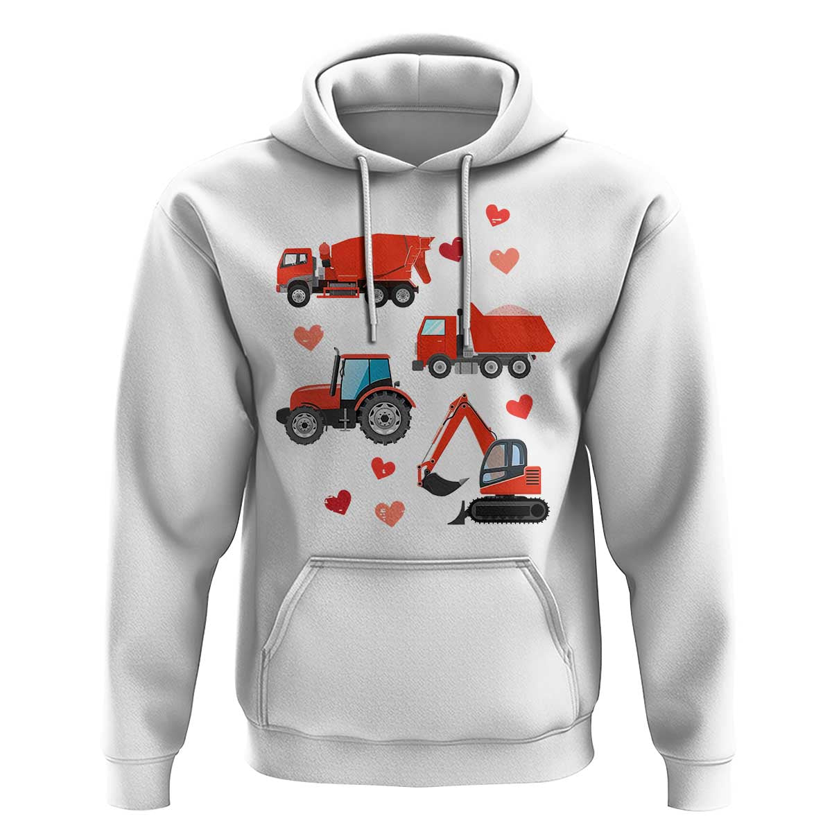 Excavator Construction Hoodie Car Tractor Truck Lovers - Wonder Print Shop