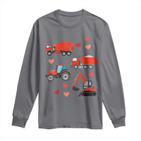 Excavator Construction Long Sleeve Shirt Car Tractor Truck Lovers - Wonder Print Shop