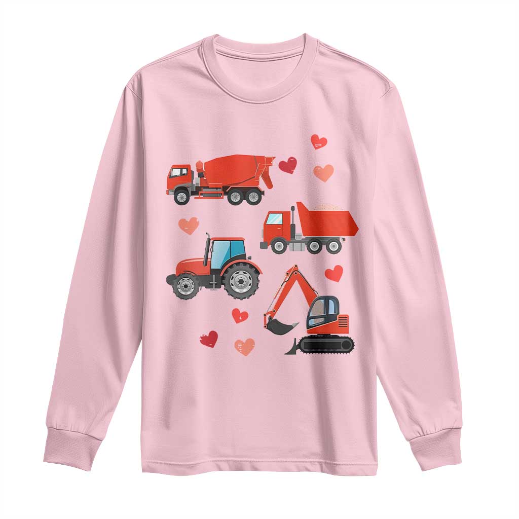 Excavator Construction Long Sleeve Shirt Car Tractor Truck Lovers - Wonder Print Shop