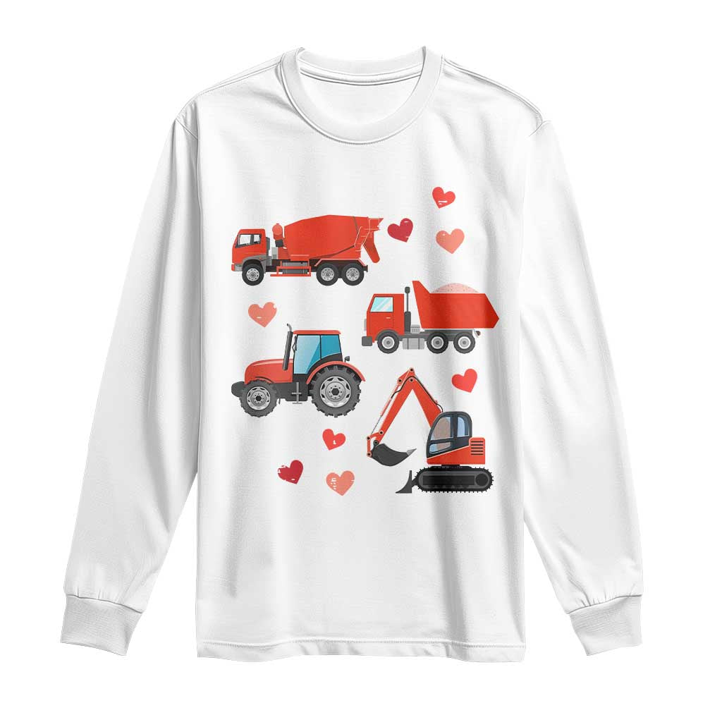 Excavator Construction Long Sleeve Shirt Car Tractor Truck Lovers - Wonder Print Shop