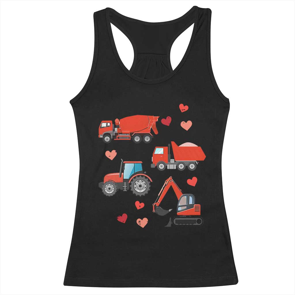 Excavator Construction Racerback Tank Top Car Tractor Truck Lovers - Wonder Print Shop