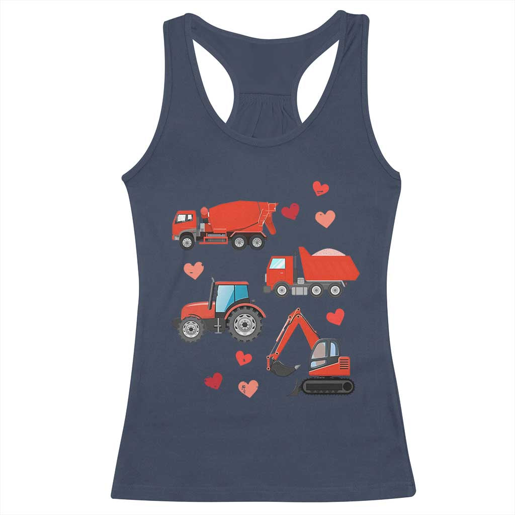 Excavator Construction Racerback Tank Top Car Tractor Truck Lovers - Wonder Print Shop