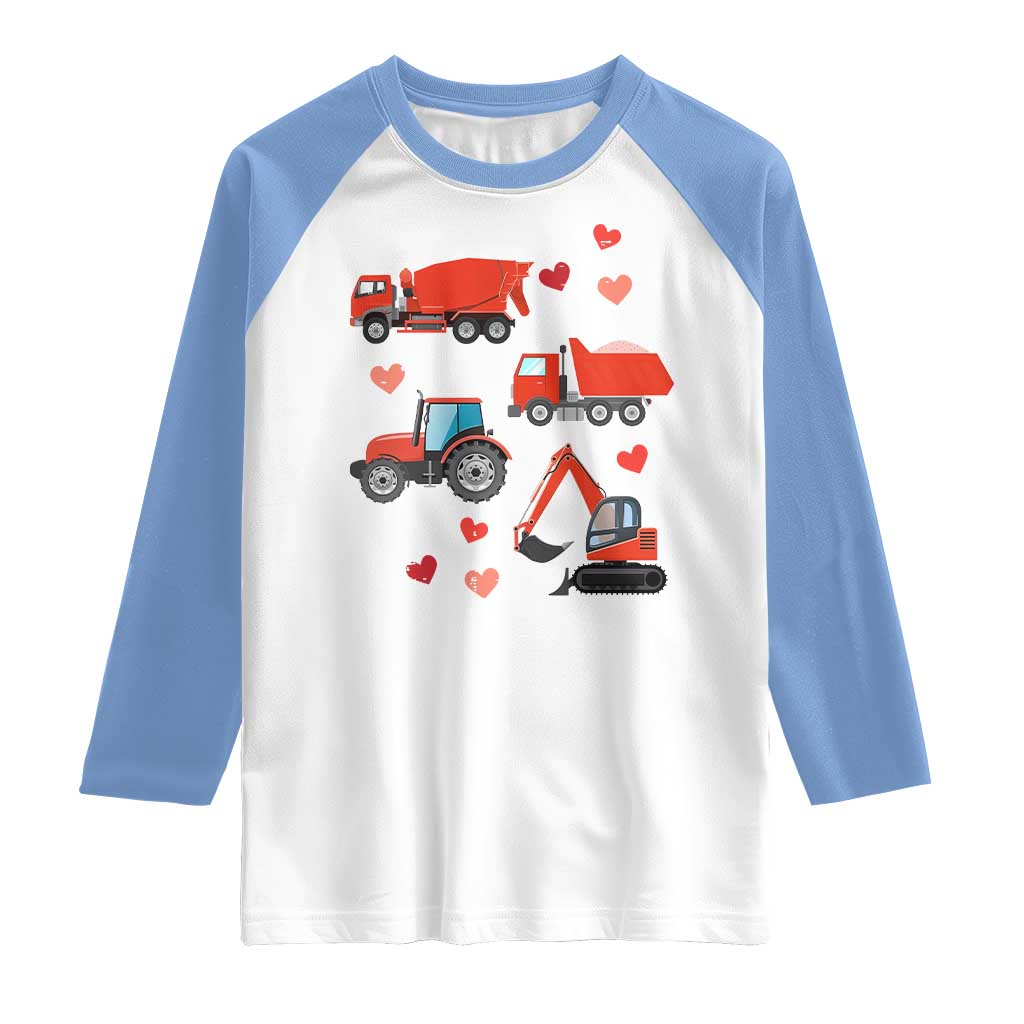 Excavator Construction Raglan Shirt Car Tractor Truck Lovers - Wonder Print Shop