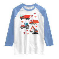 Excavator Construction Raglan Shirt Car Tractor Truck Lovers - Wonder Print Shop