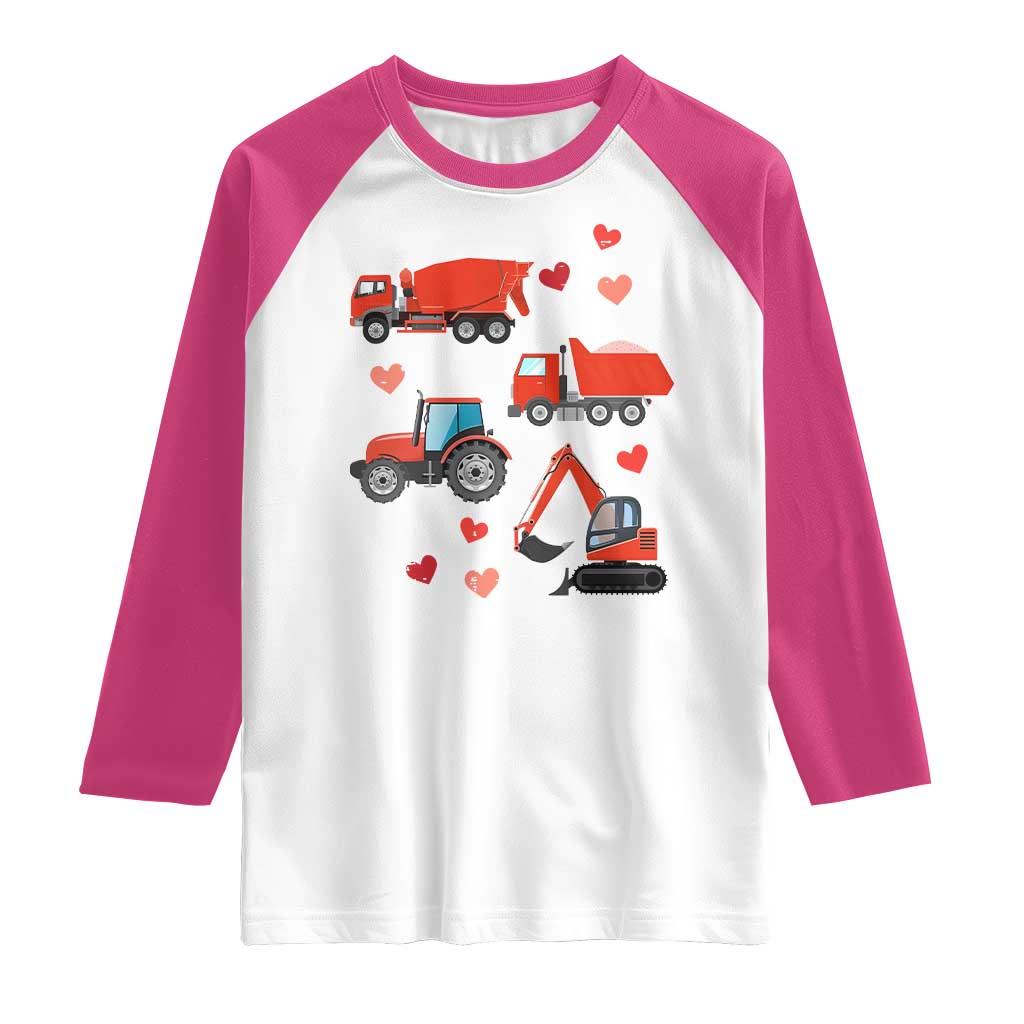 Excavator Construction Raglan Shirt Car Tractor Truck Lovers - Wonder Print Shop