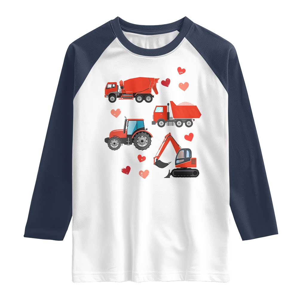Excavator Construction Raglan Shirt Car Tractor Truck Lovers - Wonder Print Shop