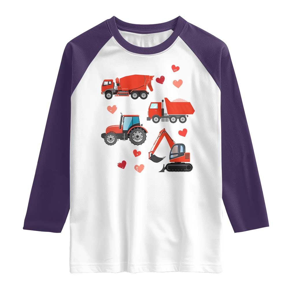 Excavator Construction Raglan Shirt Car Tractor Truck Lovers - Wonder Print Shop