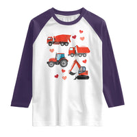 Excavator Construction Raglan Shirt Car Tractor Truck Lovers - Wonder Print Shop