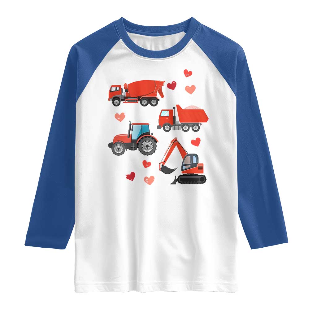 Excavator Construction Raglan Shirt Car Tractor Truck Lovers - Wonder Print Shop