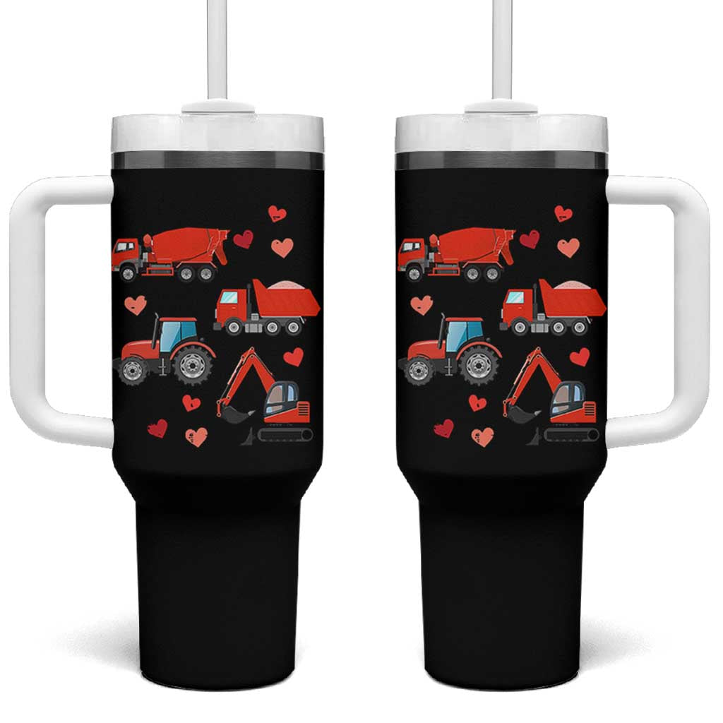Excavator Construction Tumbler With Handle Car Tractor Truck Lovers - Wonder Print Shop