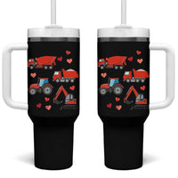 Excavator Construction Tumbler With Handle Car Tractor Truck Lovers - Wonder Print Shop