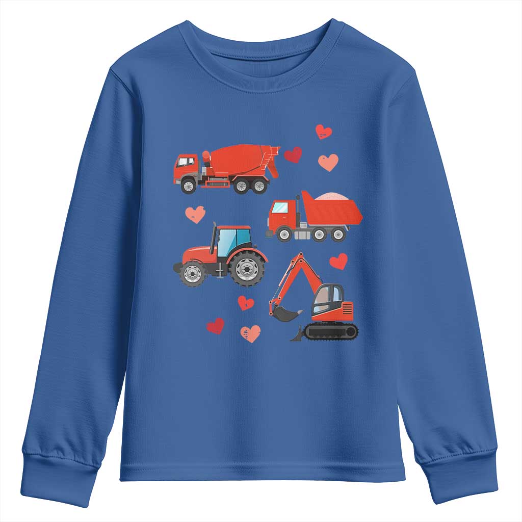 Excavator Construction Youth Sweatshirt Car Tractor Truck Lovers - Wonder Print Shop