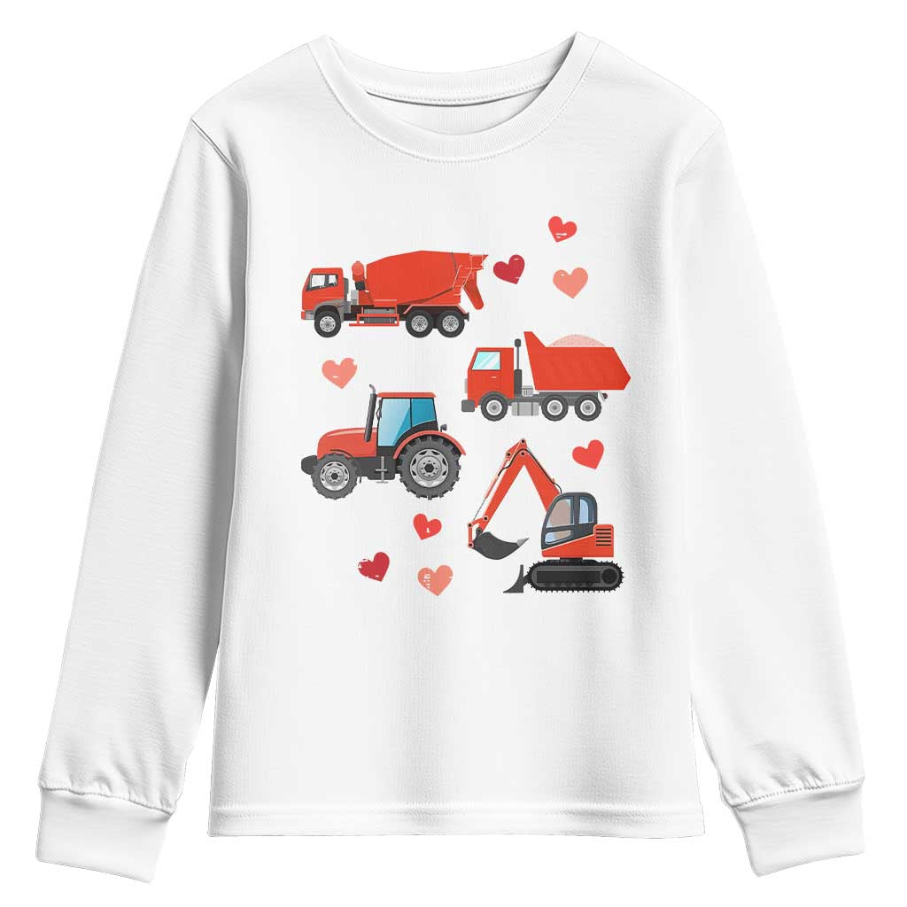 Excavator Construction Youth Sweatshirt Car Tractor Truck Lovers - Wonder Print Shop