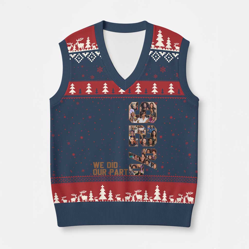 92 Percent Black Woman Power V-Neck Knit Sweater Vest 92 Percent Melanin Girls - Wonder Print Shop