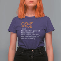 92 Percent Black Woman Power T Shirt For Women The 92% African American Melanin Girls