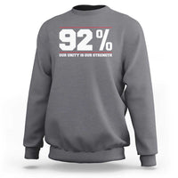 92 Percent Black Woman Power Sweatshirt 92% Our Unity Is Our Strength