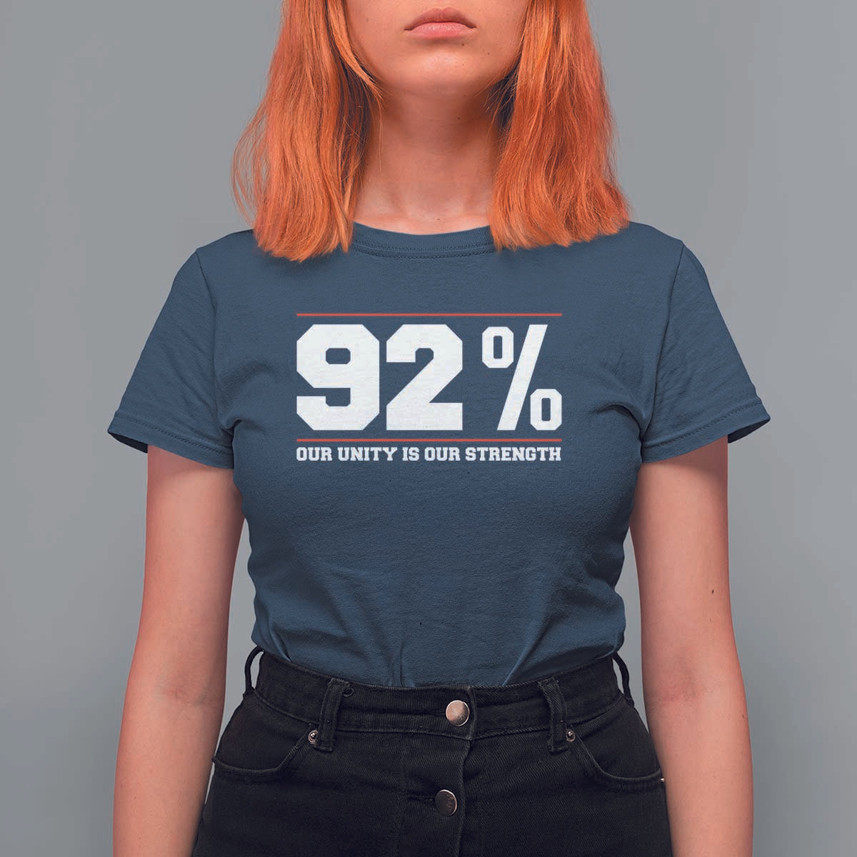 92 Percent Black Woman Power T Shirt For Women 92% Our Unity Is Our Strength