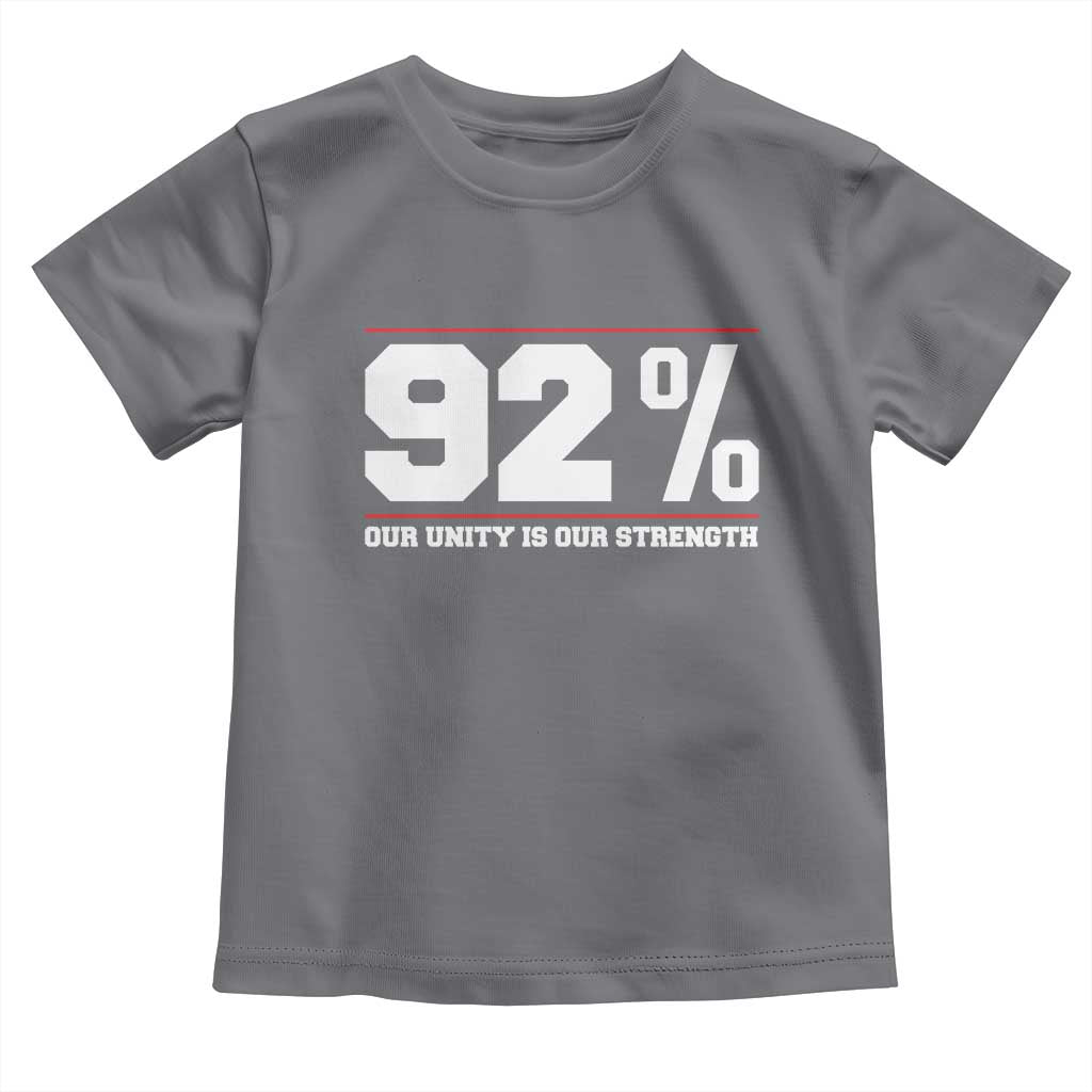 92 Percent Black Woman Power Toddler T Shirt 92% Our Unity Is Our Strength