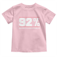 92 Percent Black Woman Power Toddler T Shirt 92% Our Unity Is Our Strength