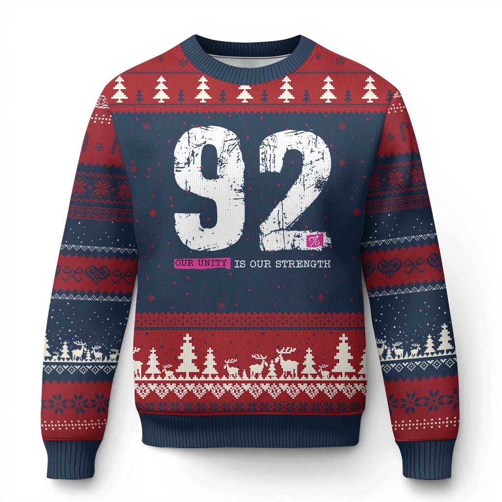 The 92% Black Women Power Ugly Christmas Sweater Black History Month - Wonder Print Shop