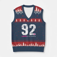 The 92% Black Women Power V-Neck Knit Sweater Vest Black History Month - Wonder Print Shop