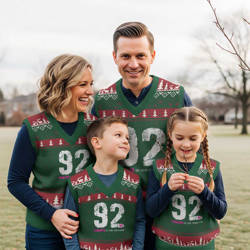 The 92% Black Women Power V-Neck Knit Sweater Vest Black History Month - Wonder Print Shop