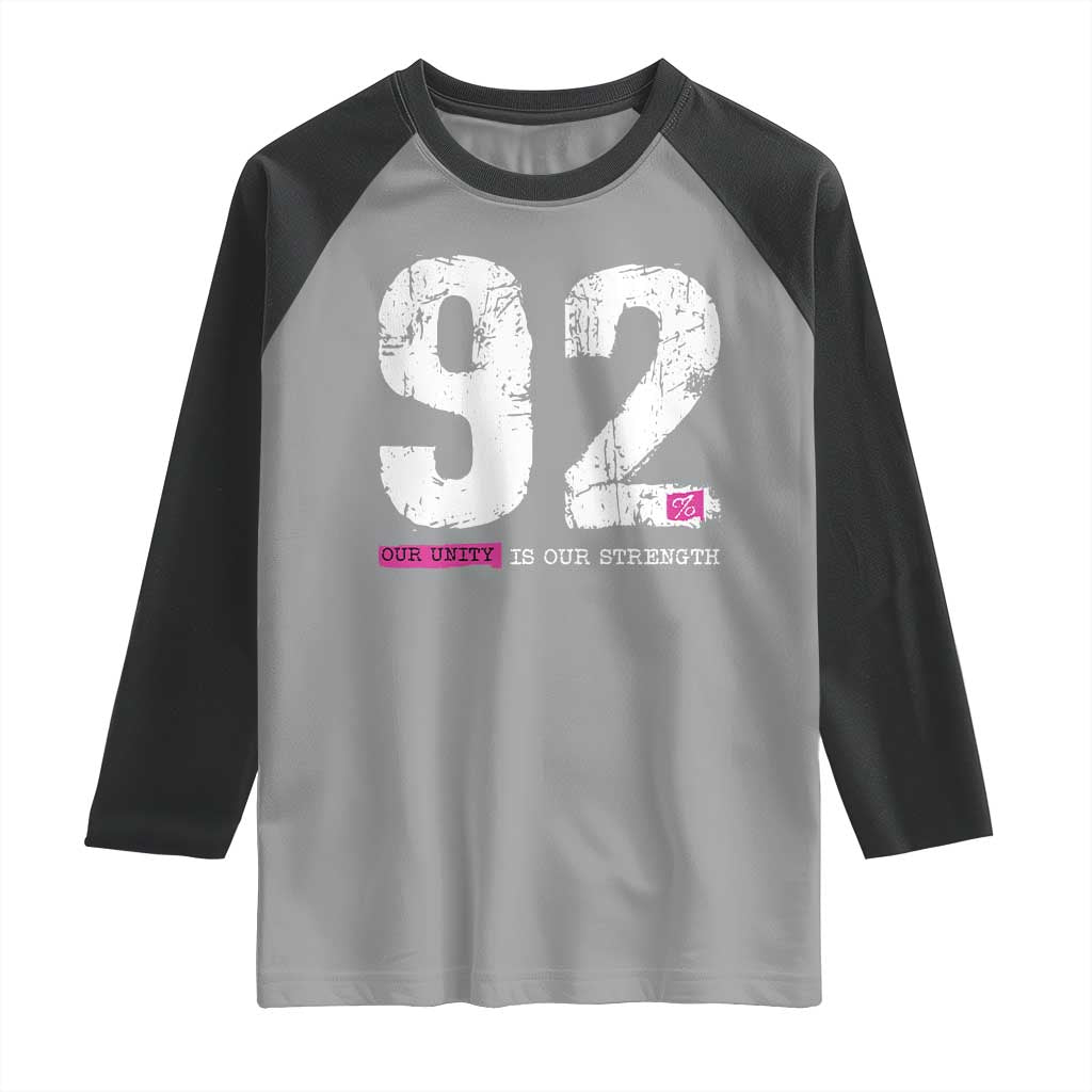 The 92% Black Women Power Raglan Shirt Black History Month - Wonder Print Shop