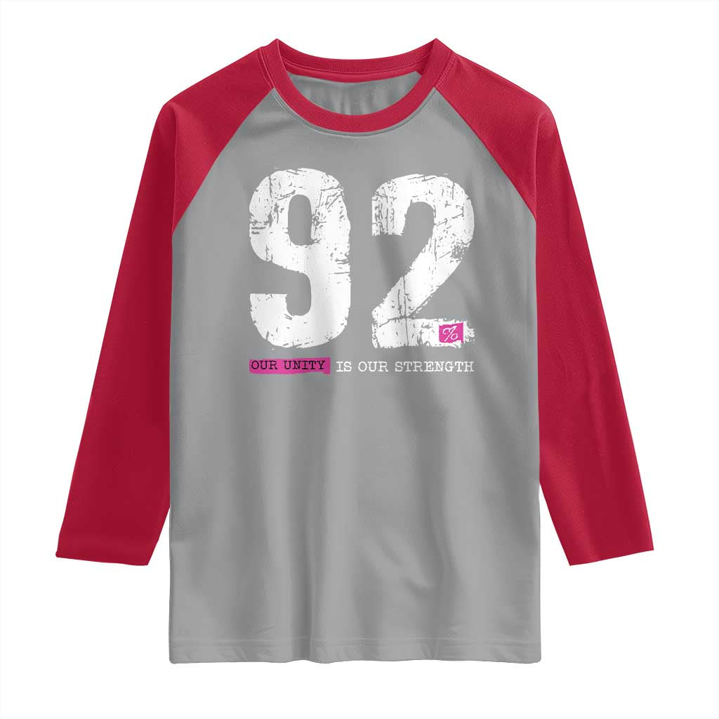 The 92% Black Women Power Raglan Shirt Black History Month - Wonder Print Shop
