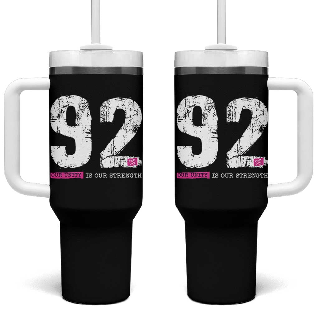 The 92% Black Women Power Tumbler With Handle Black History Month - Wonder Print Shop